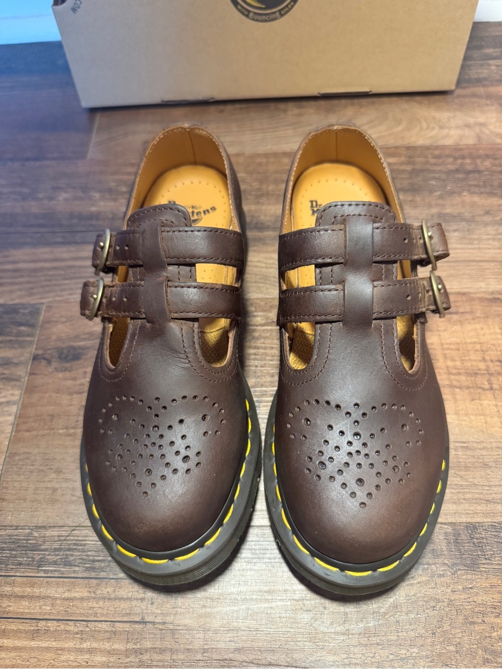 Dr. Martens 8065 Women’s Crazy Horse Leather Mary Jane Shoes - Picture 2 of 7